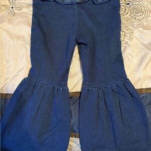 Blue Flared Denim Pants